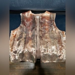 Vintage Longhorn Satin pink crushed velvet vest western FABULOUS!!!✨✨✨(T21)